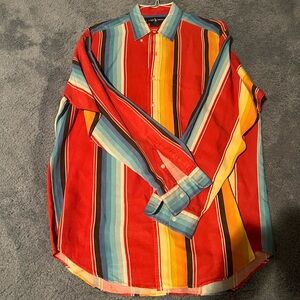 Ralph Lauren Red and Blue Striped Shirt